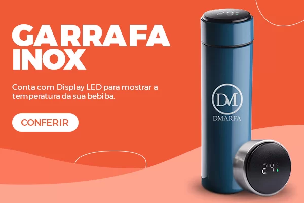 Garrafa Inox 500 ml com Display LED