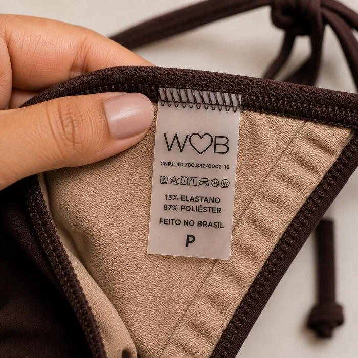 Etiqueta emborrachada moda praia