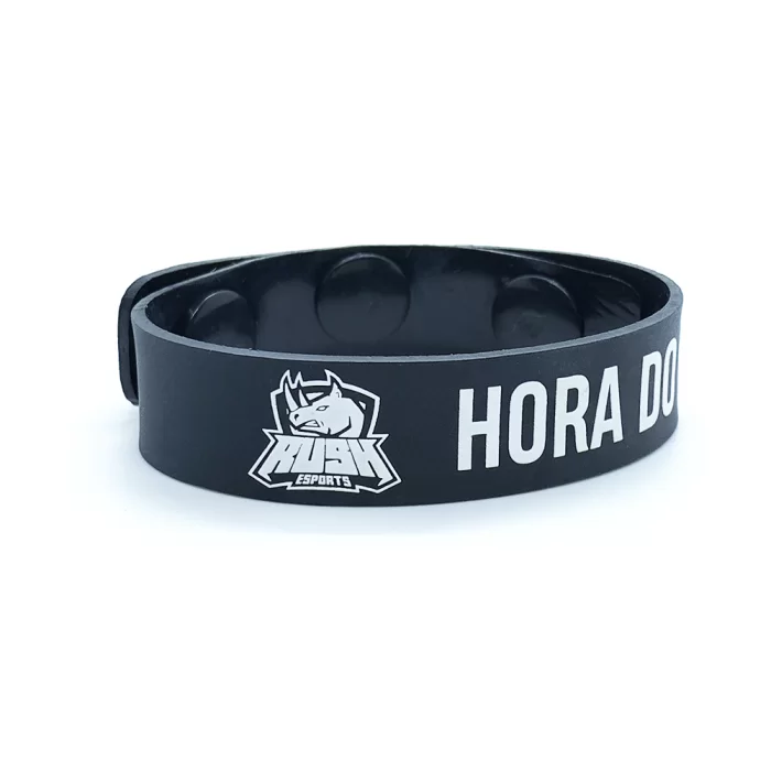 Pulseira emborrachada personalizada