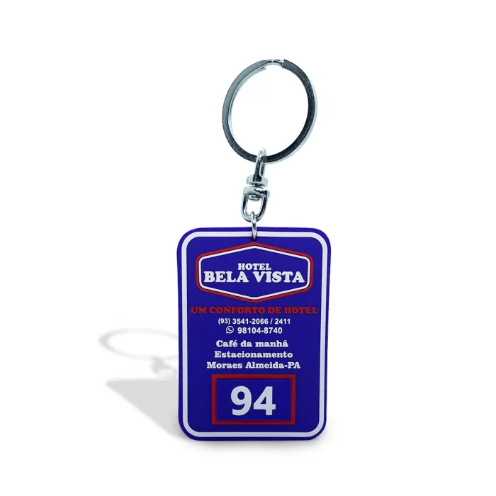 Chaveiro de hotel emborrachado