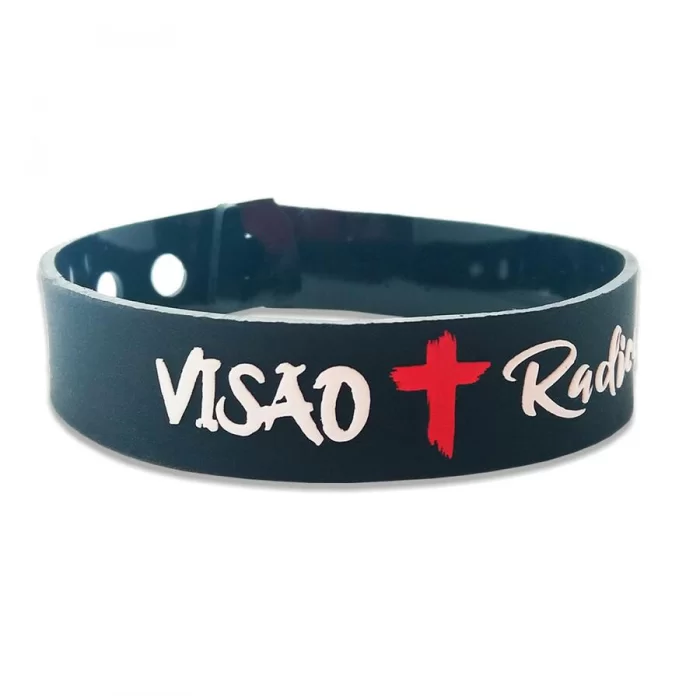 Pulseira emborrachada personalizada
