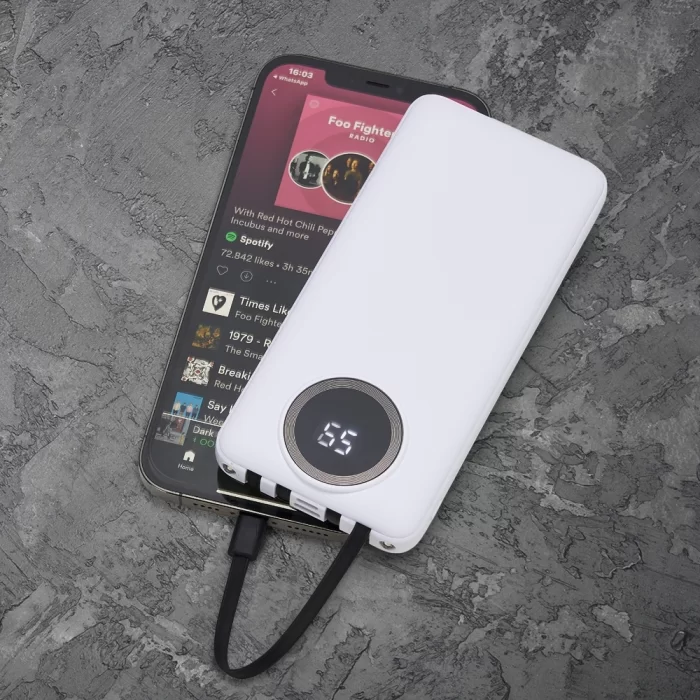 Power Bank 10.000mAh Com Lanterna e Multissaídas