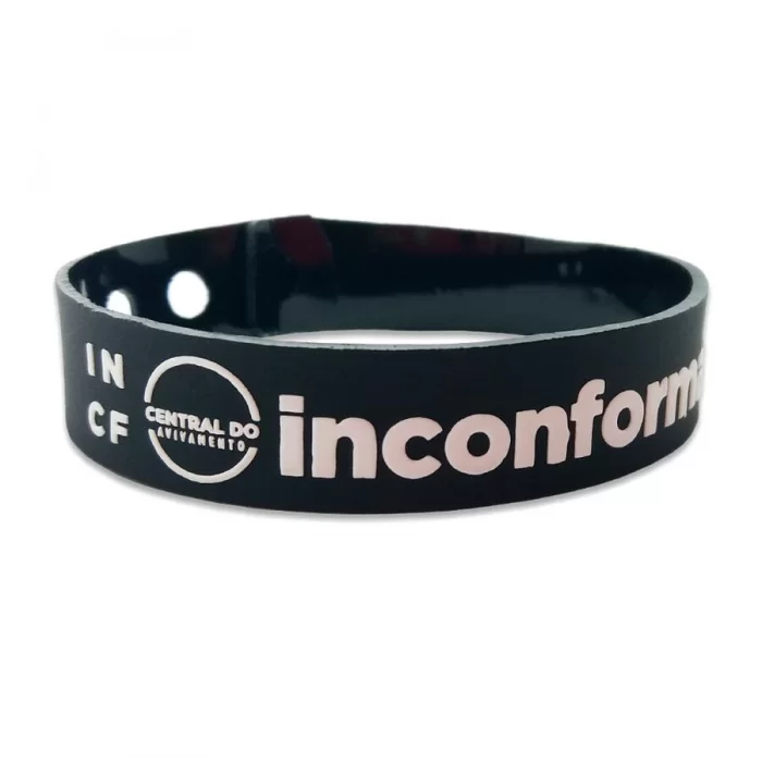 Pulseira emborrachada personalizada