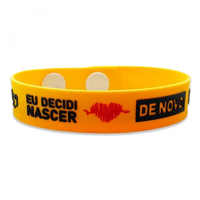 Pulseira emborrachada personalizada