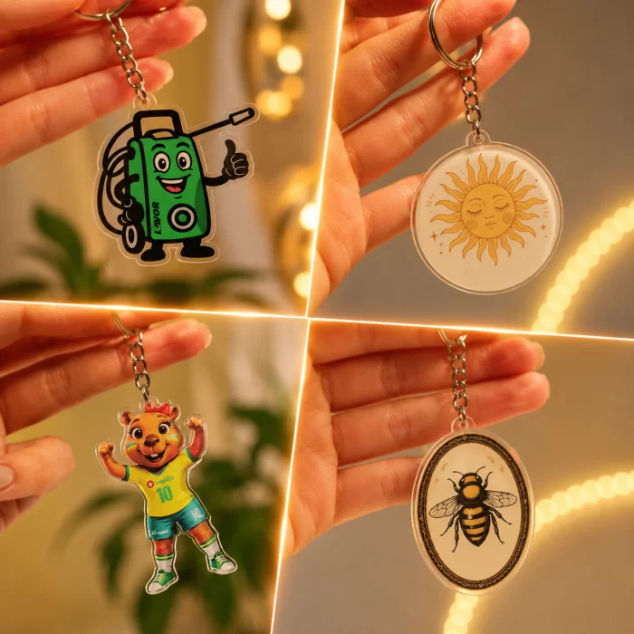 Chaveiro de Brinde em Acrílico