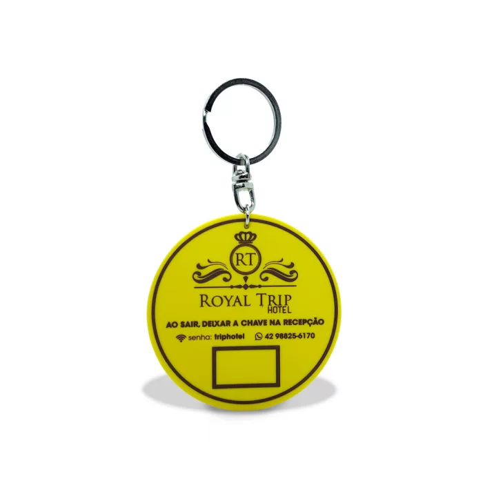 Chaveiro de hotel emborrachado