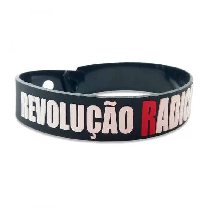 Pulseira emborrachada personalizada
