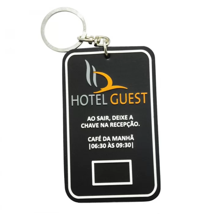 Chaveiro de hotel emborrachado