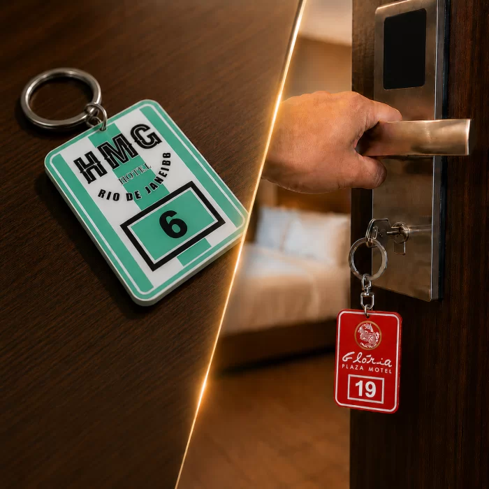 Chaveiro de hotel emborrachado