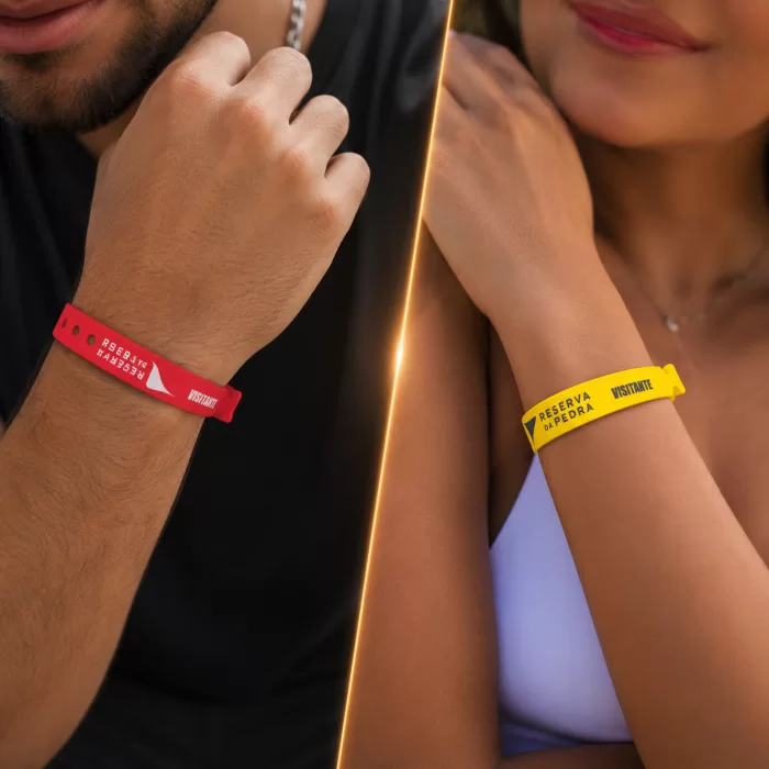 Pulseira emborrachada personalizada