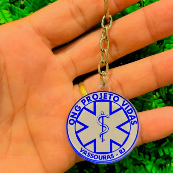 Chaveiro de Brinde em Acrílico