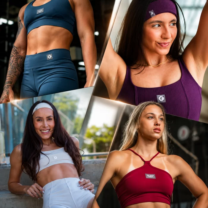 Etiqueta emborrachada moda fitness
