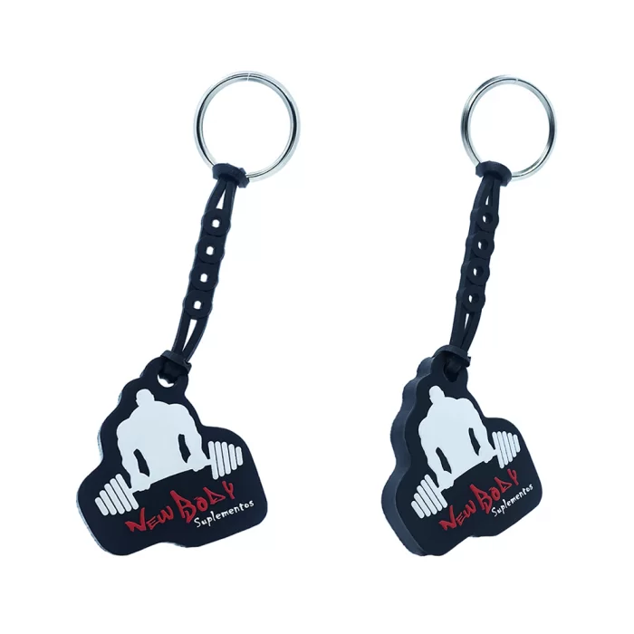 Chaveiro de brinde emborrachado