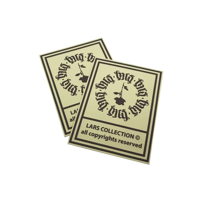 Etiqueta emborrachada para corta vento