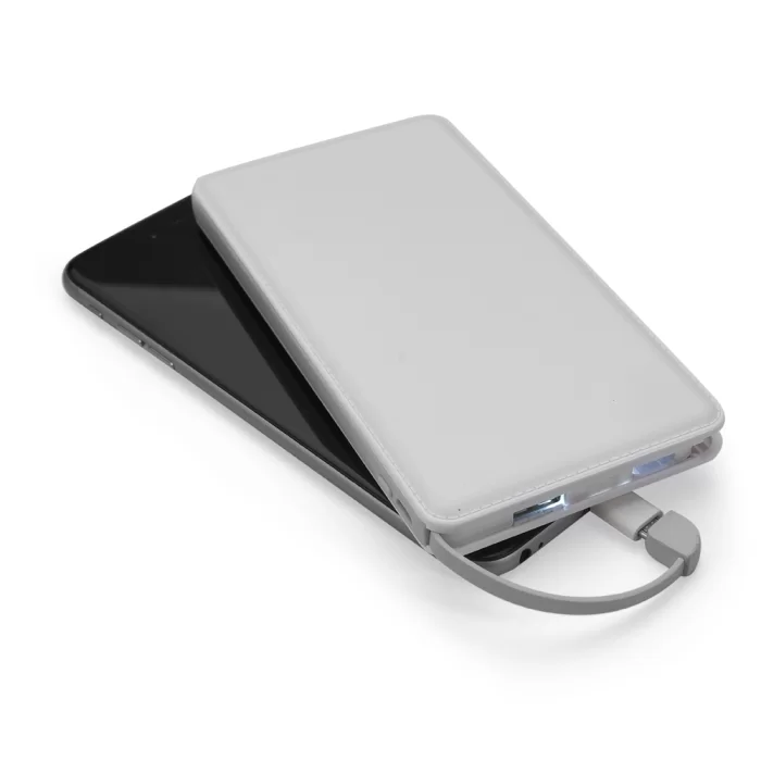 Power Bank Plástico Slim Com Indicador LED